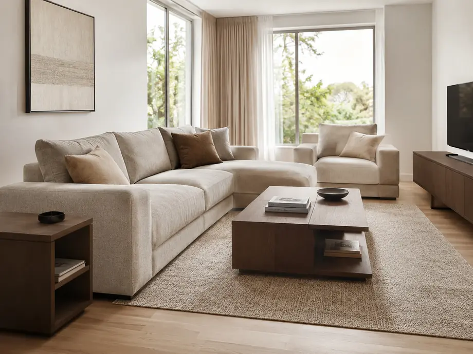 Modern fabric sofa and living room furniture
